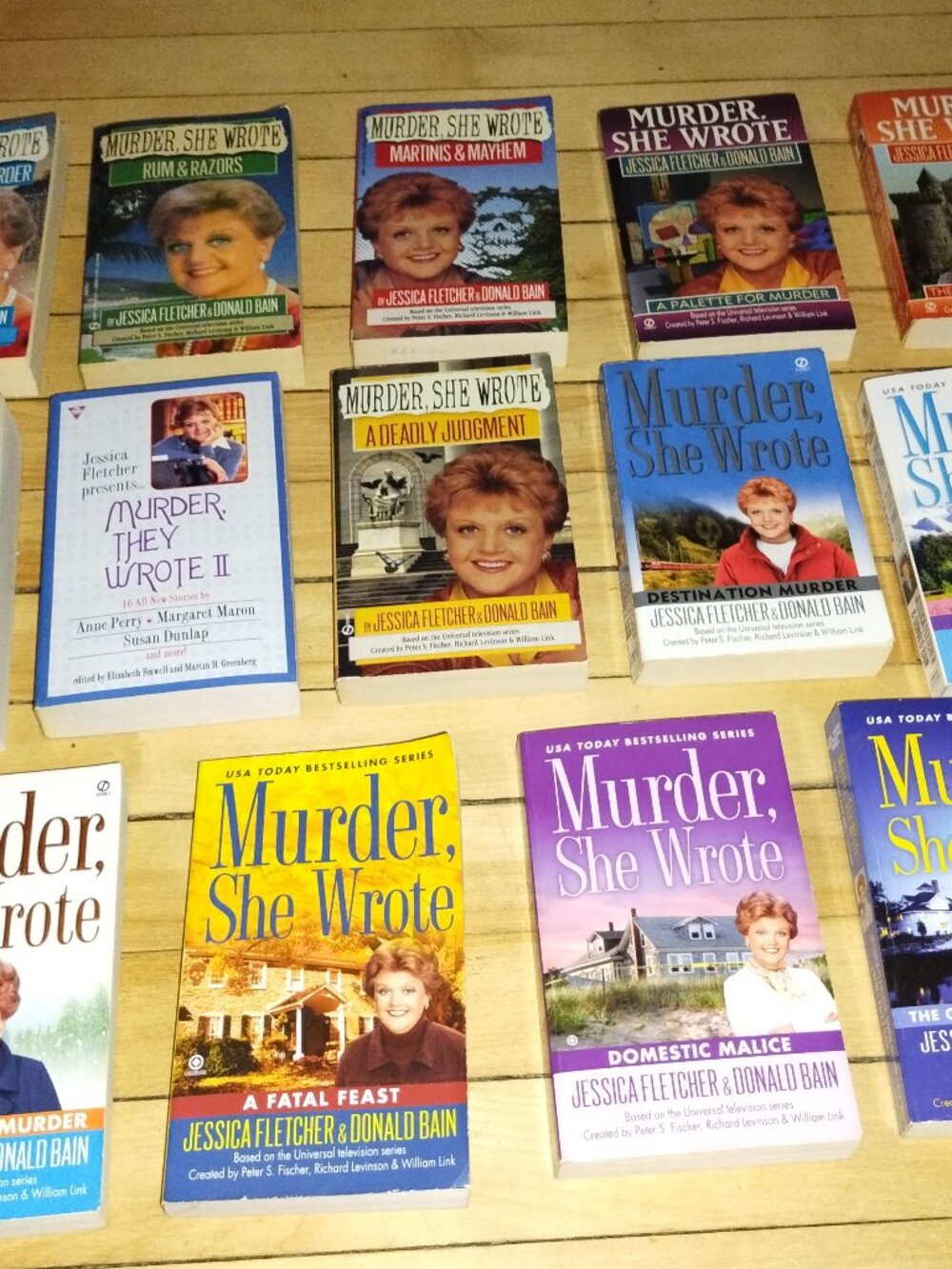 Mixed Lot of 14 Murder She Wrote Paperback books (1994 to 2015)